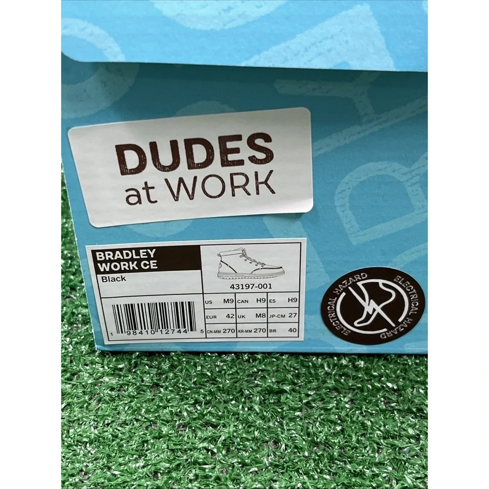 Hey Dude Bradley Work CE Boot Black Mens Size 9 New In Box